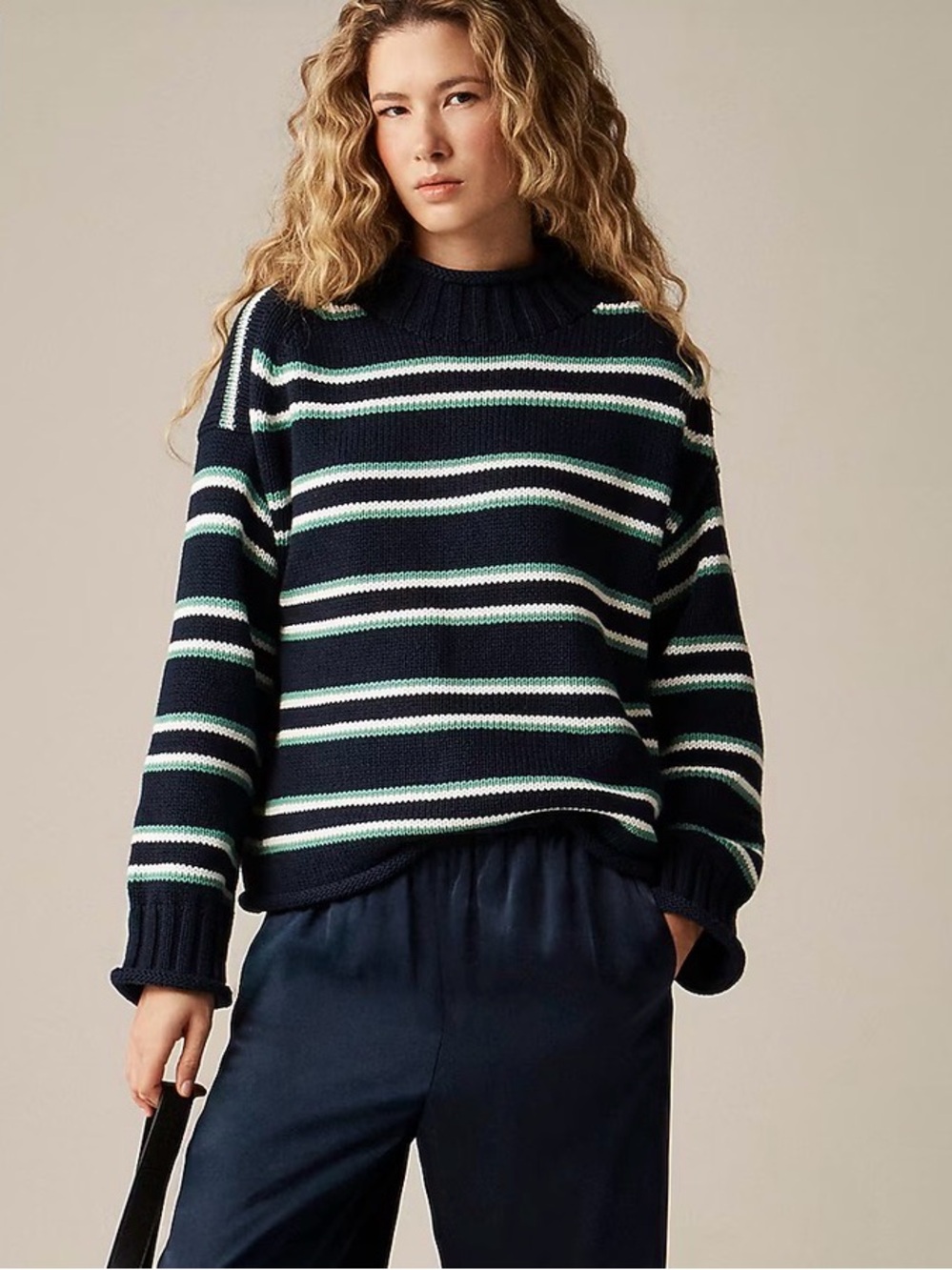 J Crew 2025 Rollneck Stripe